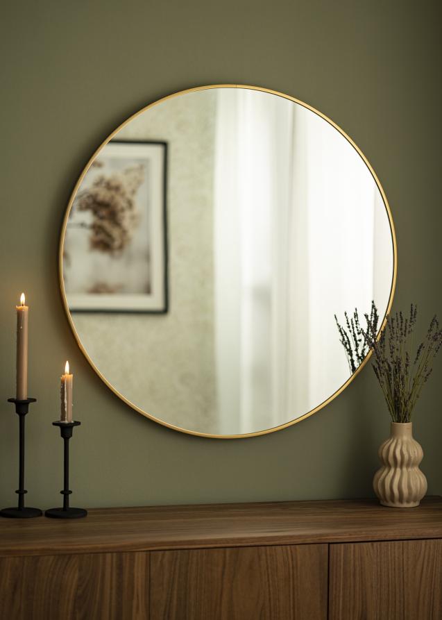 Spegel Modern Guld 80 cm Ø