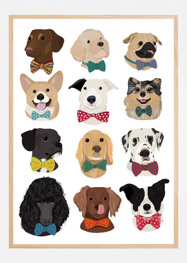 Dog In Bow Poster