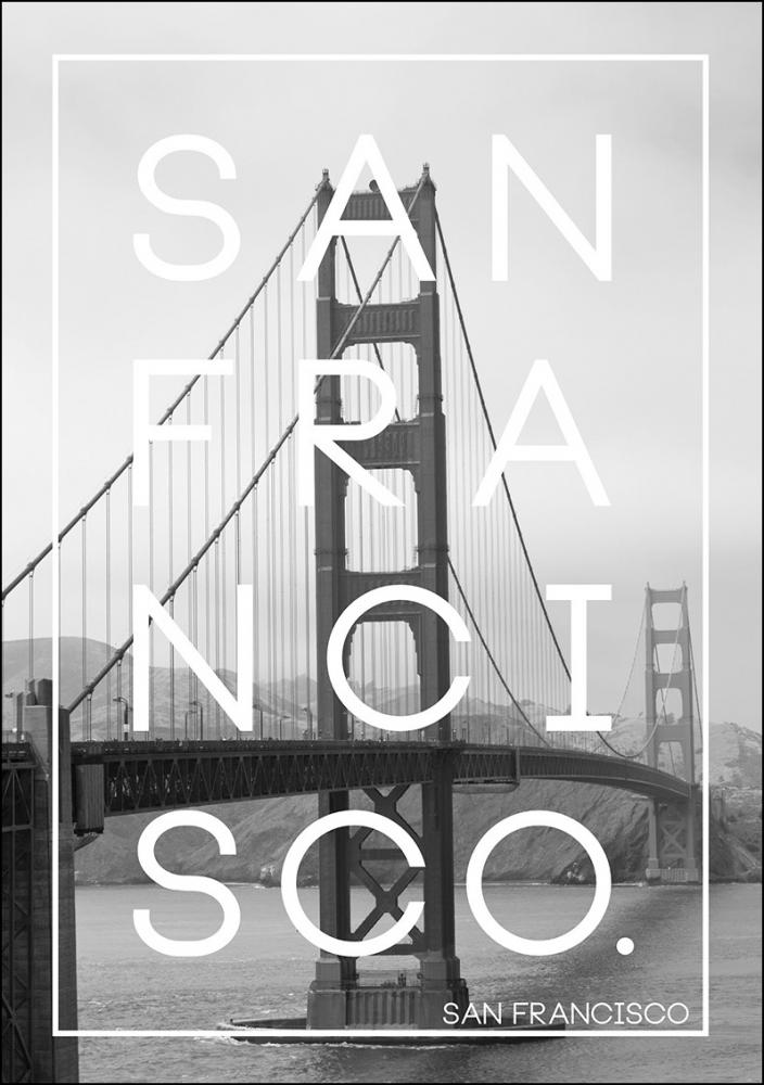 San Francisco Black & White - 50x70 cm Poster