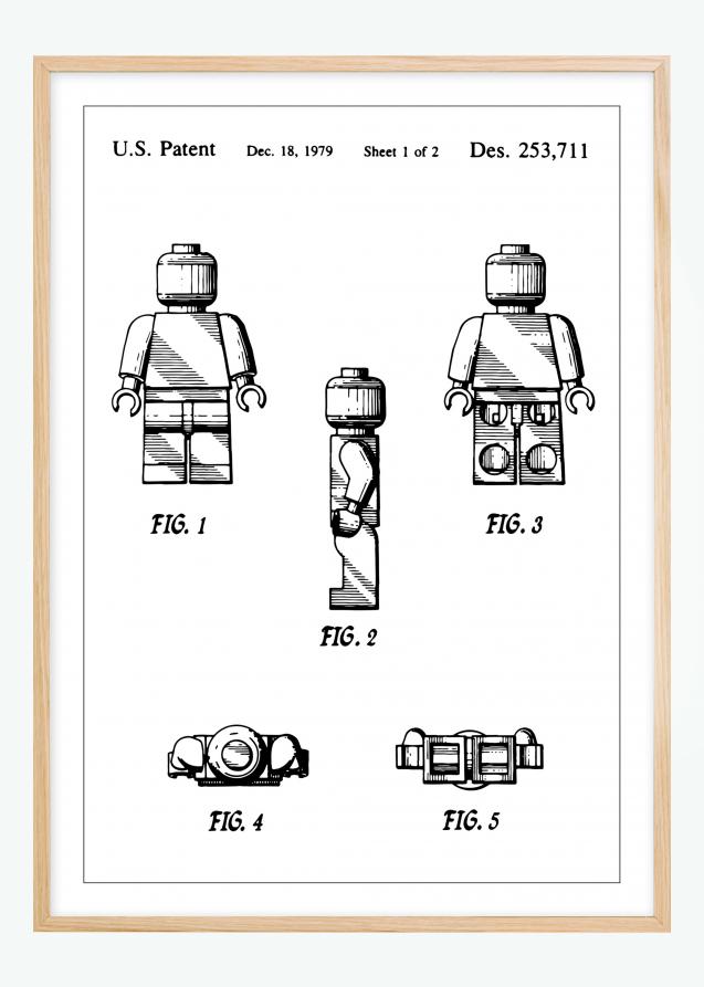 Patentritning - Lego I Poster