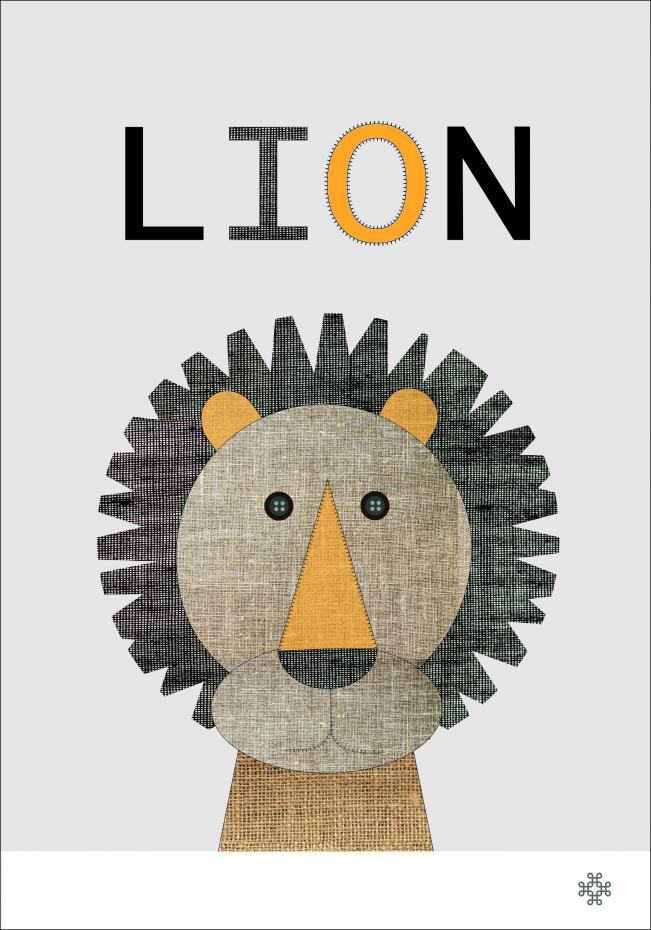 Fabric lion Poster