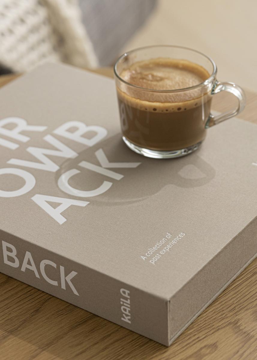 KAILA THROWBACK Grey/White - Coffee Table Photo Album (60 Svarta Sidor)