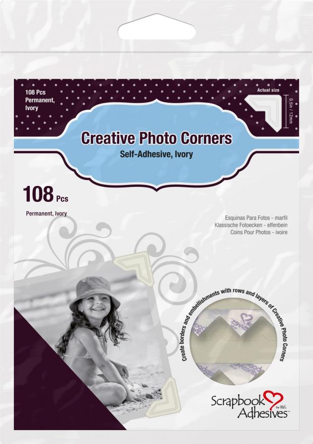 3L Creative Photo Corners Vit - 108 st