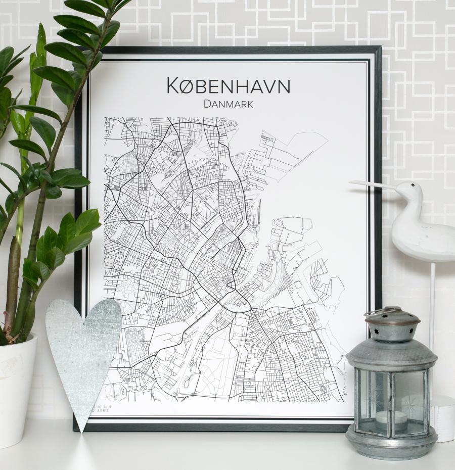 Karta Kpenhamn Poster