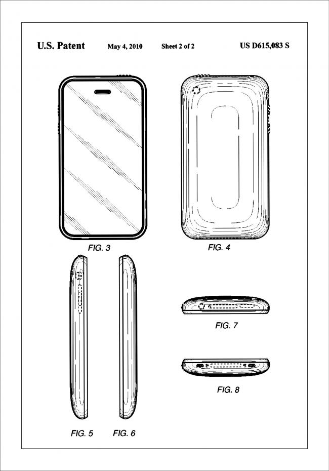 Patent Print - iPhone II - White Poster