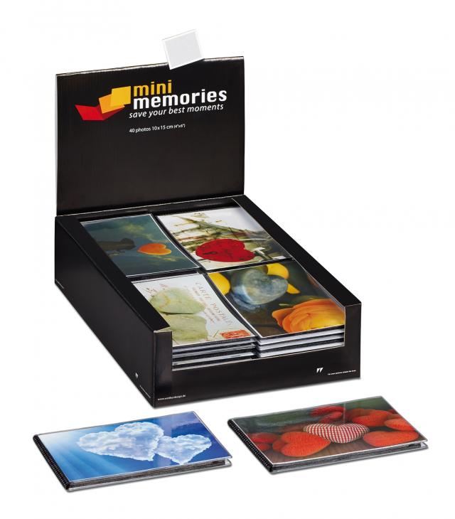 36-pack Mini Memories Album Hearts II 6 varianter - 40 Bilder i 10x15 cm