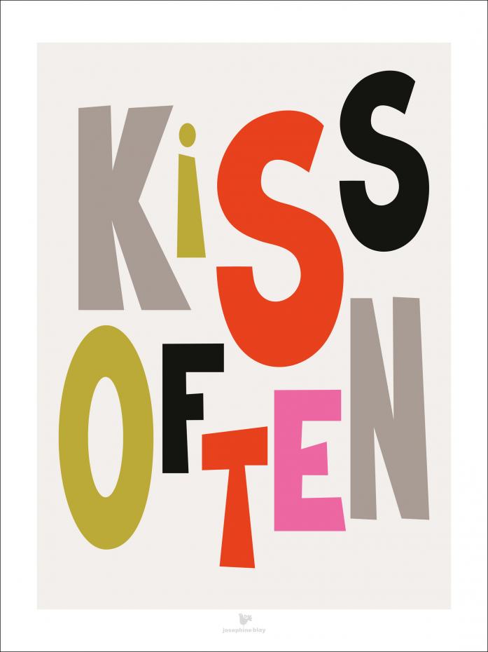 Kiss often - Beige Poster