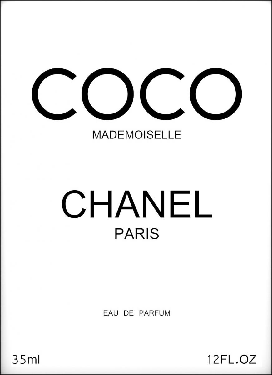 Coco Chanel Paris Black - 50x70 cm Poster