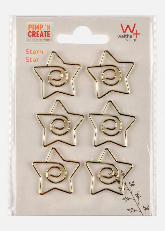 PAC Metall Paperclip Star Guld