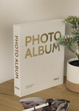 KAILA PHOTO ALBUM Creme - Coffee Table Photo Album (60 Svarta Sidor / 30 Blad)