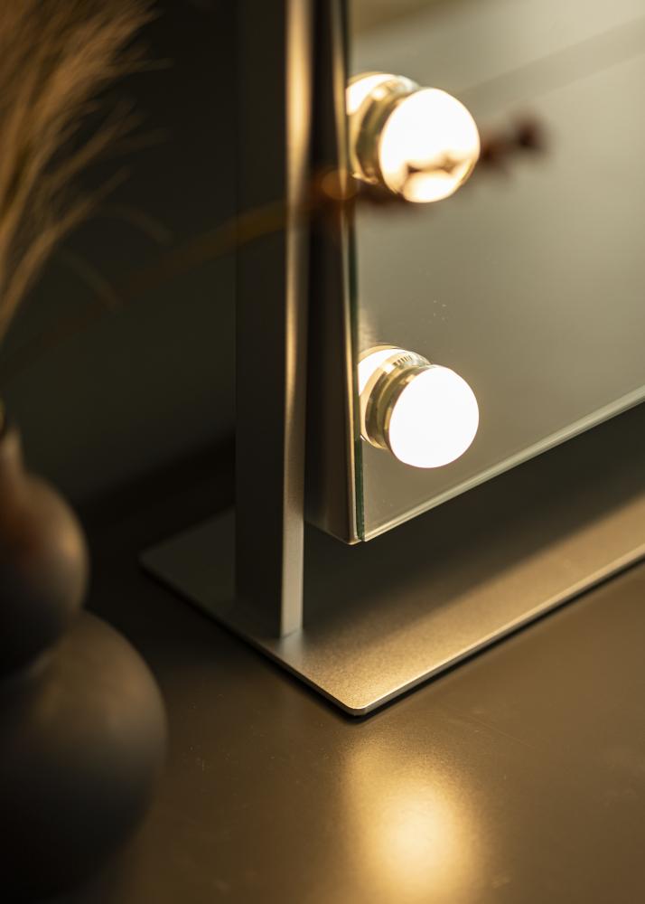 KAILA Sminkspegel Soft Corner LED Silver 60x52 cm