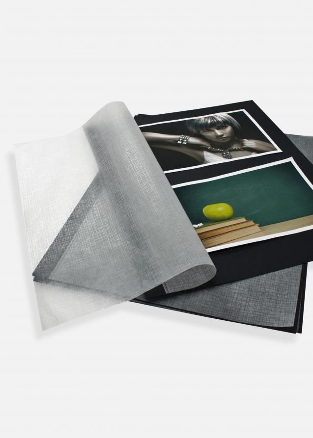 Albumblad A4 - 20 Svarta ark