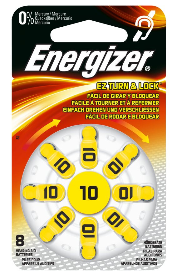 Energizer Hörapparatsbatteri Size 10 - 8-pack