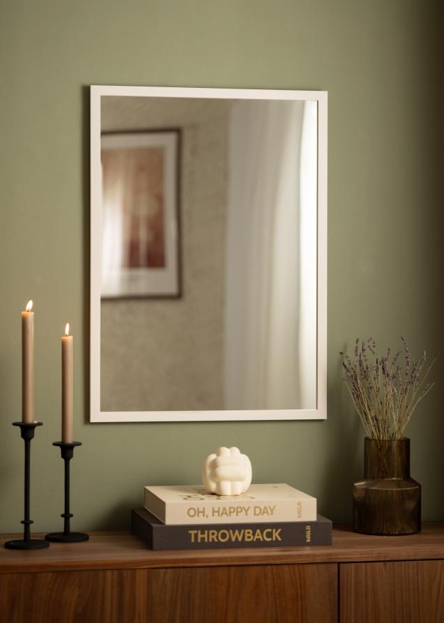 Spegel White Wood 50x70 cm