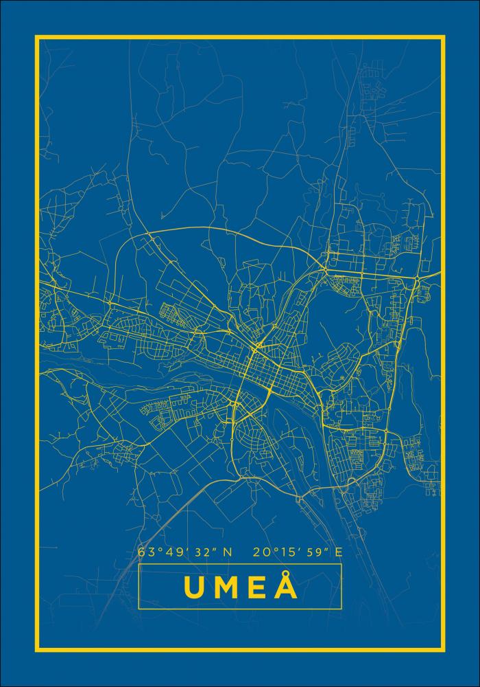 Karta - Ume - Bl Poster