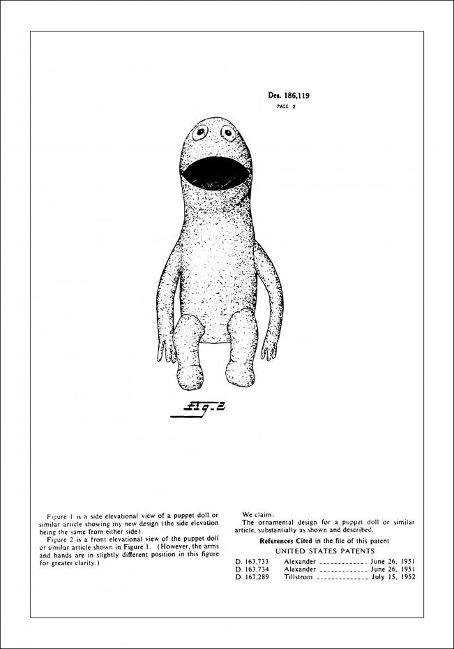Patentritning - Mupparna - Kermit II Poster