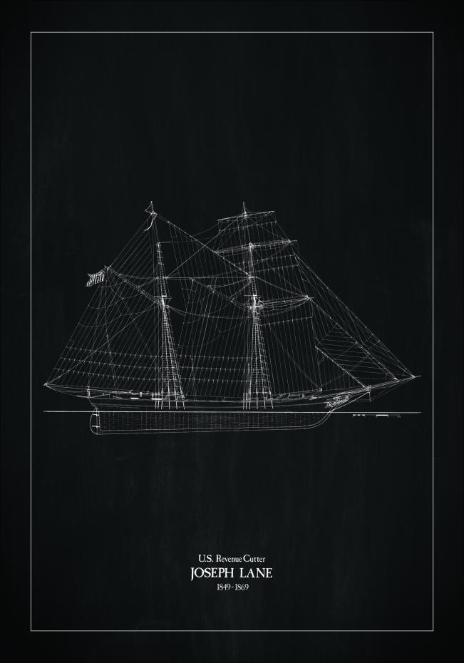 Griffeltavla - Fartyg - USRC Joseph Lane Poster