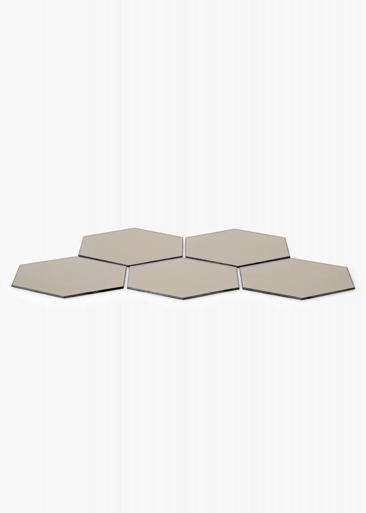 KAILA Spegel Hexagon Dark Bronze 18x21 cm - 5-pack