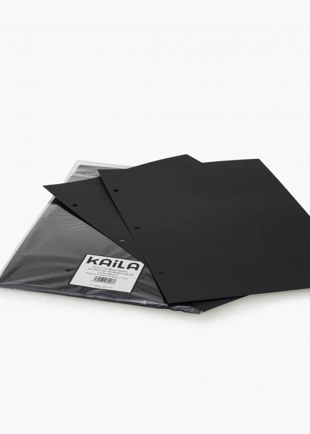 KAILA Album Sheets XL Svart - 10-pack