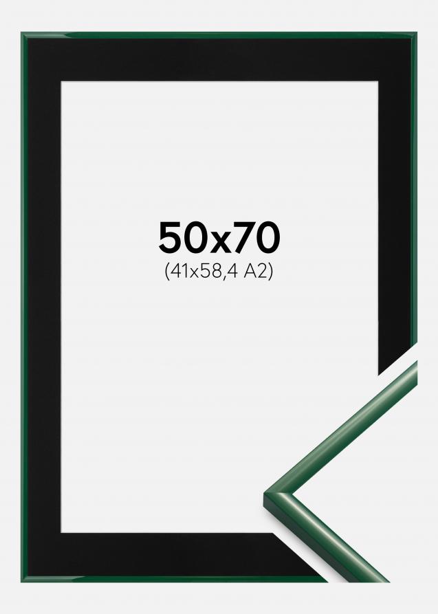 Ram New Lifestyle Moss Green 50x70 cm - Passepartout Svart 42x59,4 cm (A2)