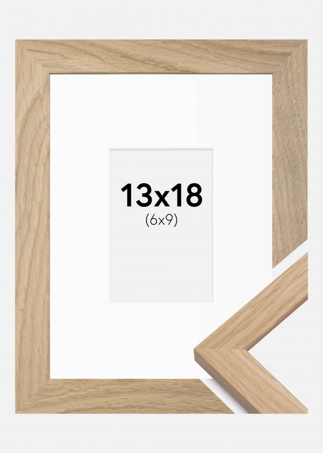 Ram Oak Wood 13x18 cm - Passepartout Vit 7x10 cm