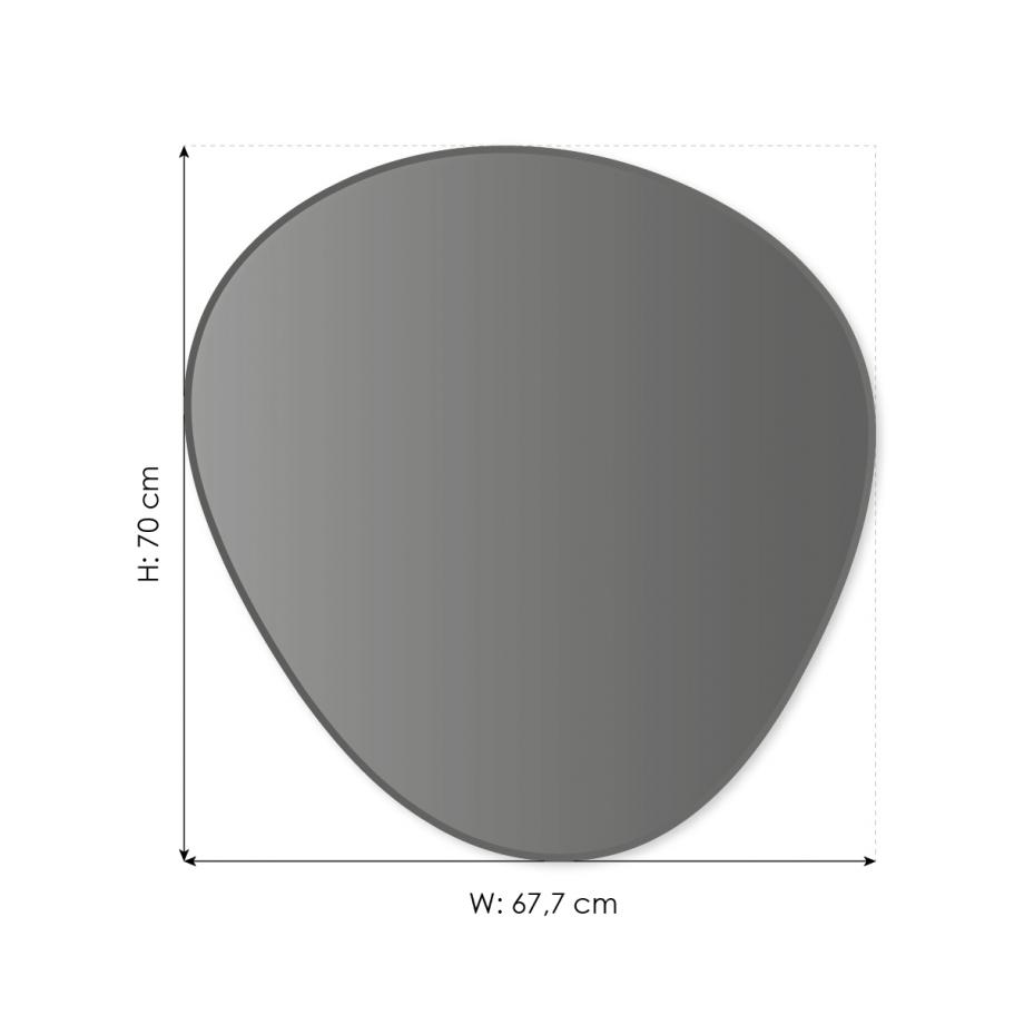 Spegel Shape Warm Grey 68x70 cm