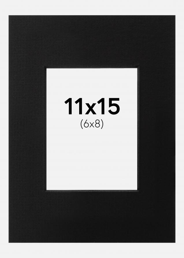 Passepartout Svart (Svart kärna) 11x15 cm (6x8)