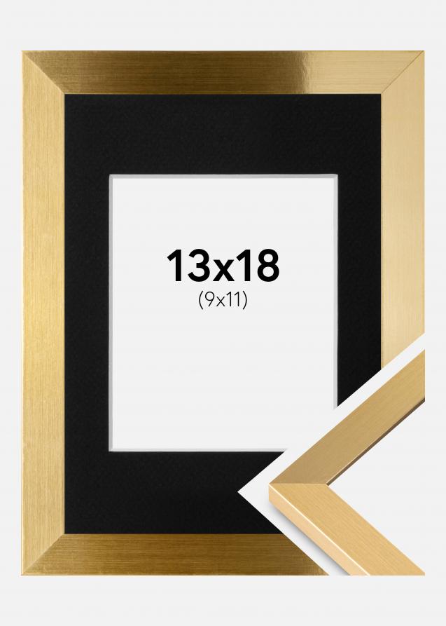 Ram Selection Guld 13x18 cm - Passepartout Svart 10x12 cm