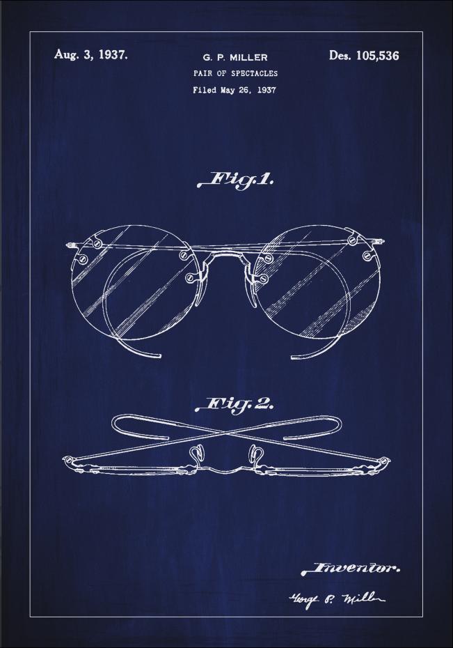 Patentritning - Glasgon A - Bl Poster
