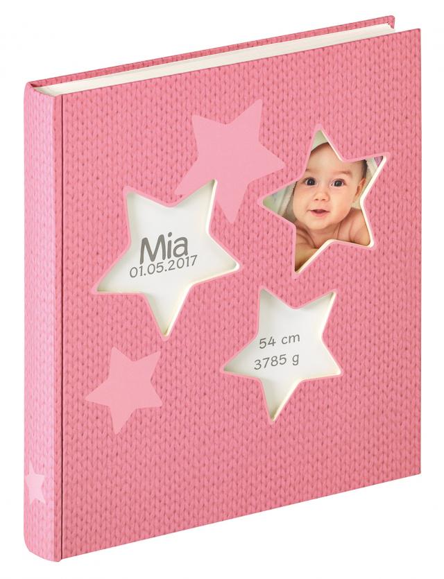 Estrella Babyalbum Rosa - 28x30,5 cm (50 Vita sidor / 25 blad)