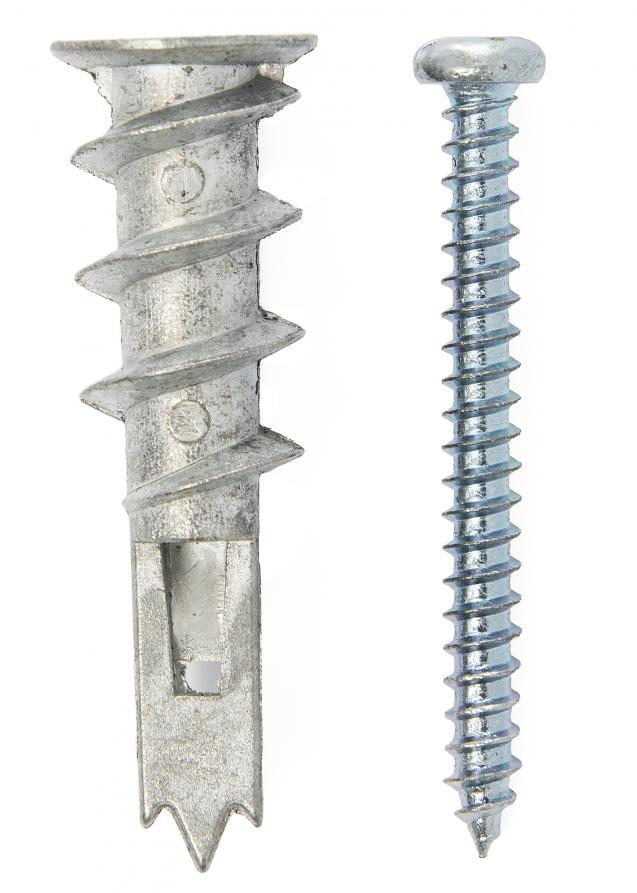 Skruv och självborrande plugg för gipsvägg - 4-pack (13x26 mm)