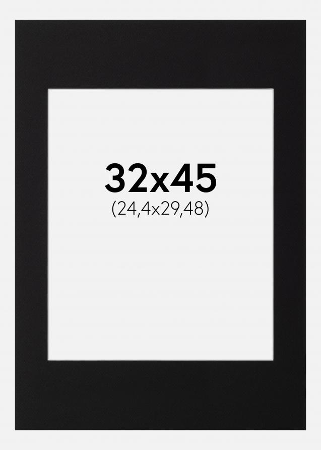 Passepartout Svart (Vit kärna) 32x45 cm (24,4x29,48)