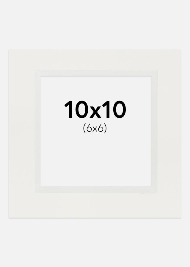 Passepartout Vit 3 mm (Vit kärna) 10x10 cm (6x6)