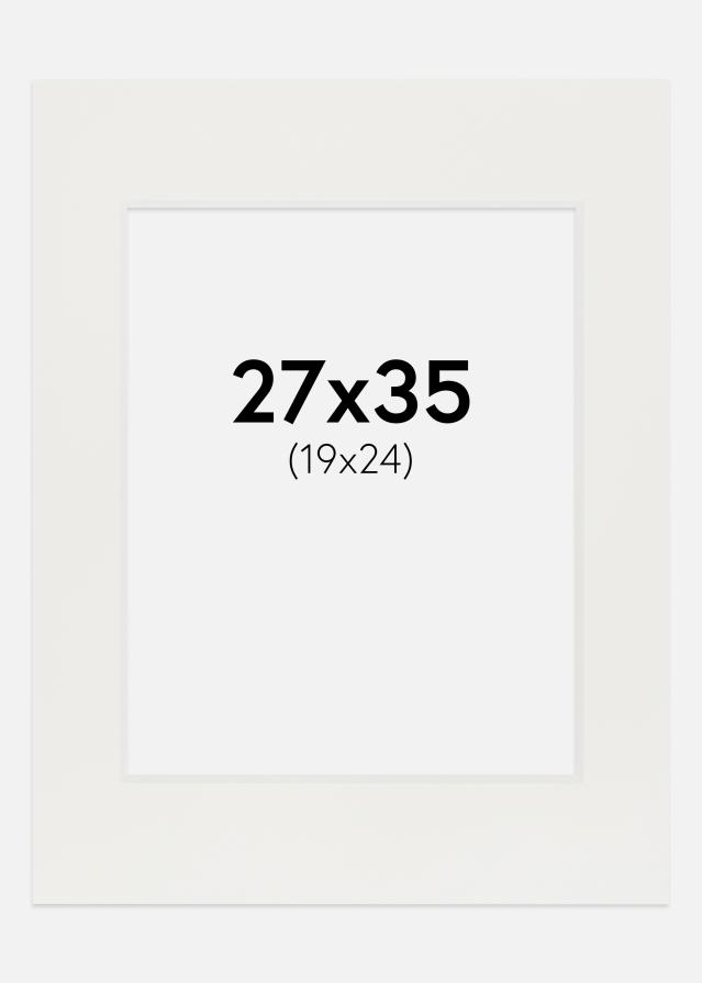 Passepartout Vit 3 mm (Vit kärna) 27x35 cm (19x24)