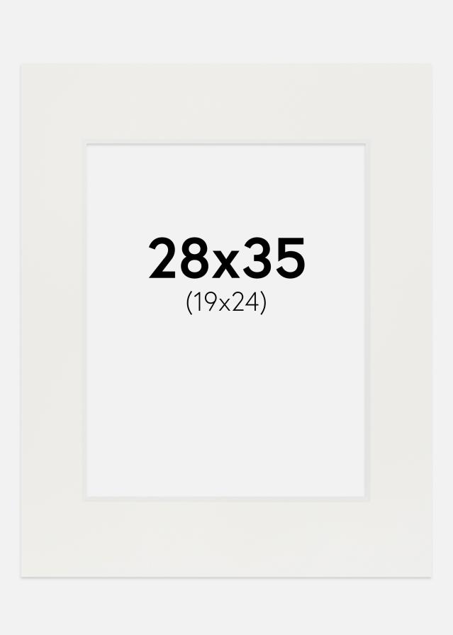 Passepartout Vit 3 mm (Vit kärna) 28x35 cm (19x24)