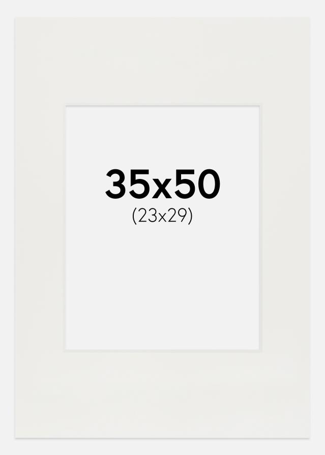 Passepartout Vit 3 mm (Vit kärna) 35x50 cm (23x29)