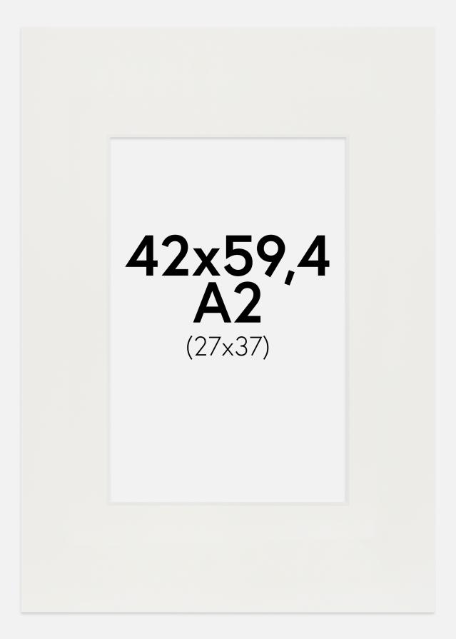 Passepartout Vit 3 mm (Vit kärna) 42x59,4 cm (24x37)