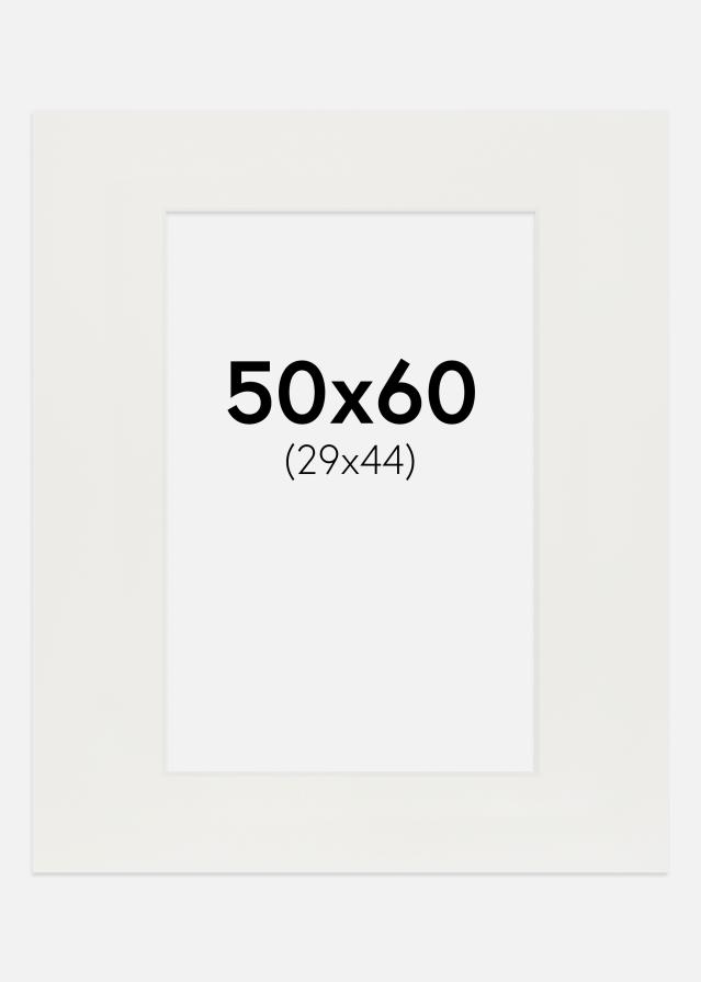 Passepartout Vit 3 mm (Vit kärna) 50x60 cm (29x44)