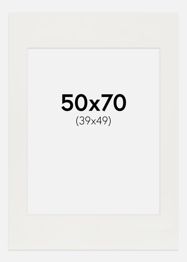 Passepartout Vit 3 mm (Vit kärna) 50x70 cm (39x49)