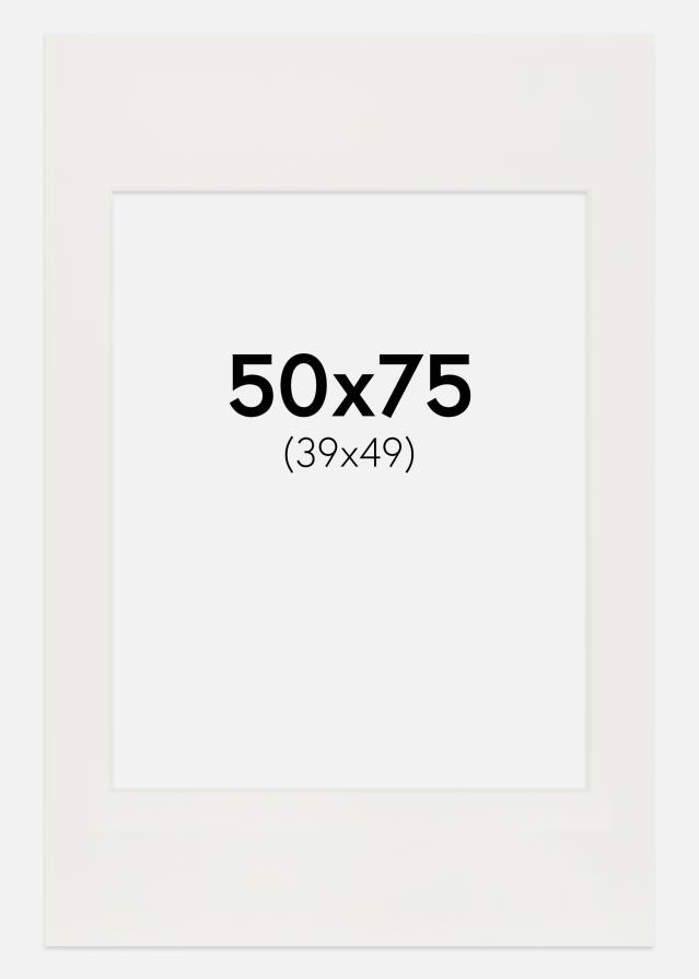 Passepartout Vit 3 mm (Vit kärna) 50x75 cm (39x49)