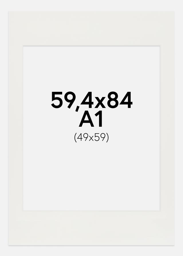 Passepartout Vit 3 mm (Vit kärna) 59,4x84 cm (49x59)