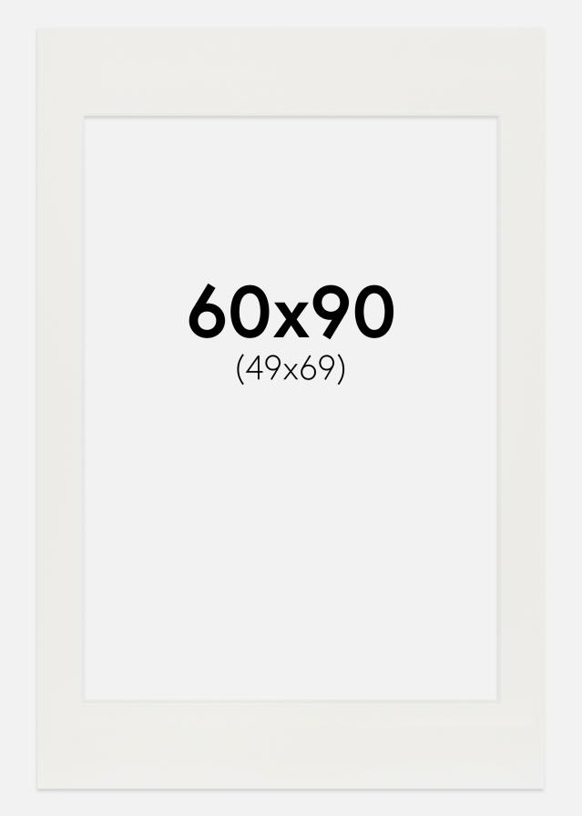 Passepartout Vit 3 mm (Vit kärna) 60x90 cm (49x69)