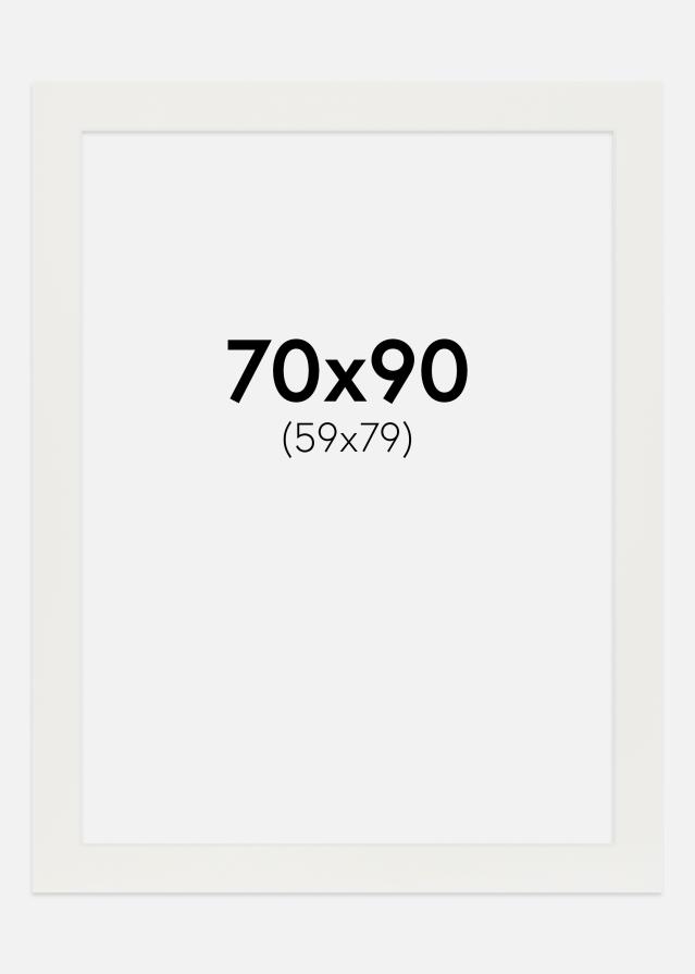Passepartout Vit 3 mm (Vit kärna) 70x90 cm (59x79)