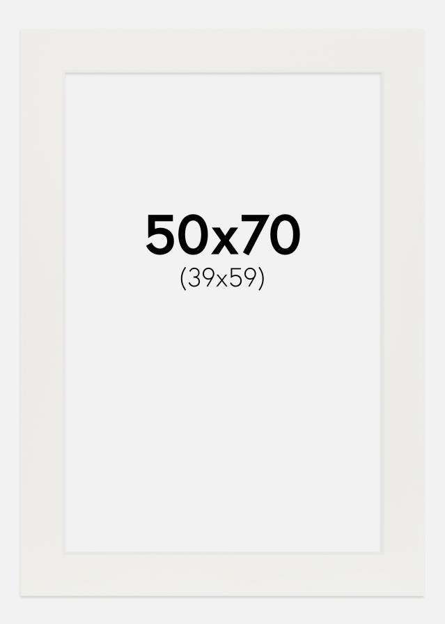 Passepartout Vit 3 mm (Vit kärna) 50x70 cm (39x59)