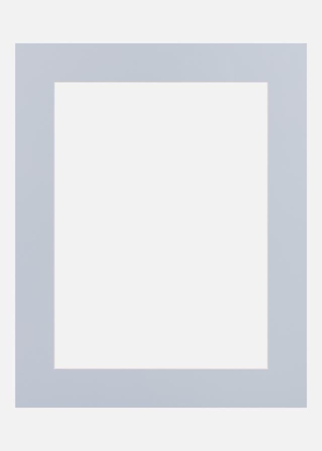 Passepartout Blue Satin (Vit kärna) 30x40 cm (19x29)