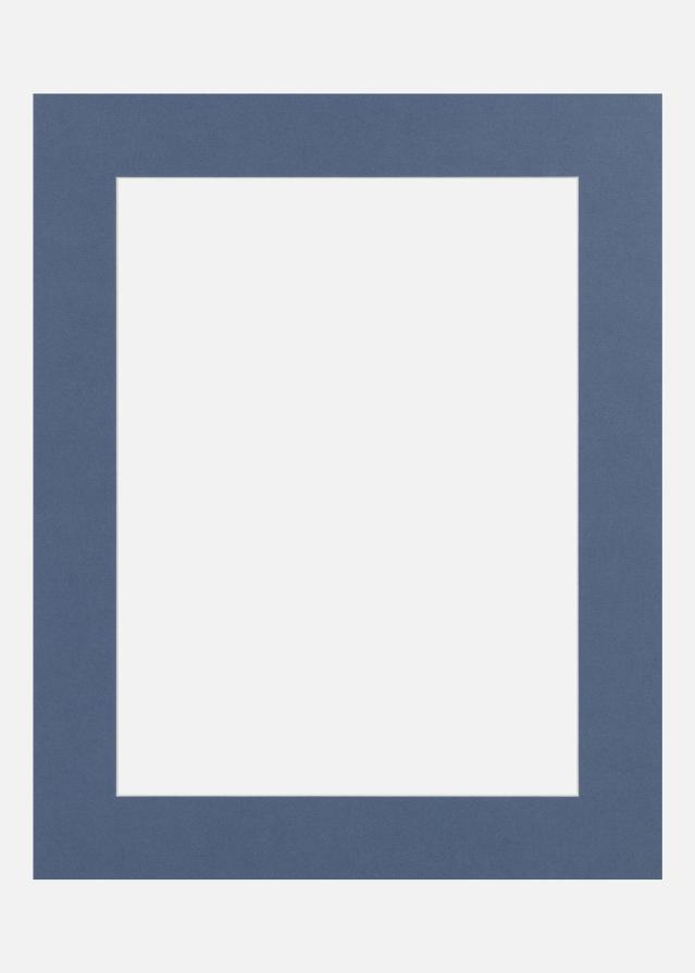 Passepartout Blue Iris (Vit kärna) 30x30 cm (19x19)