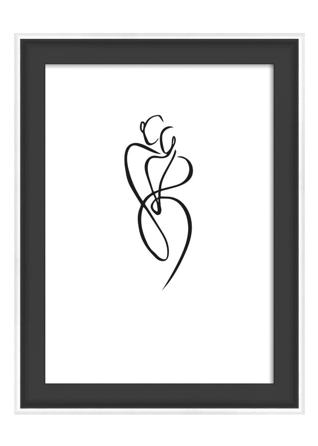 Ram Silhouette Svart 10x15 cm