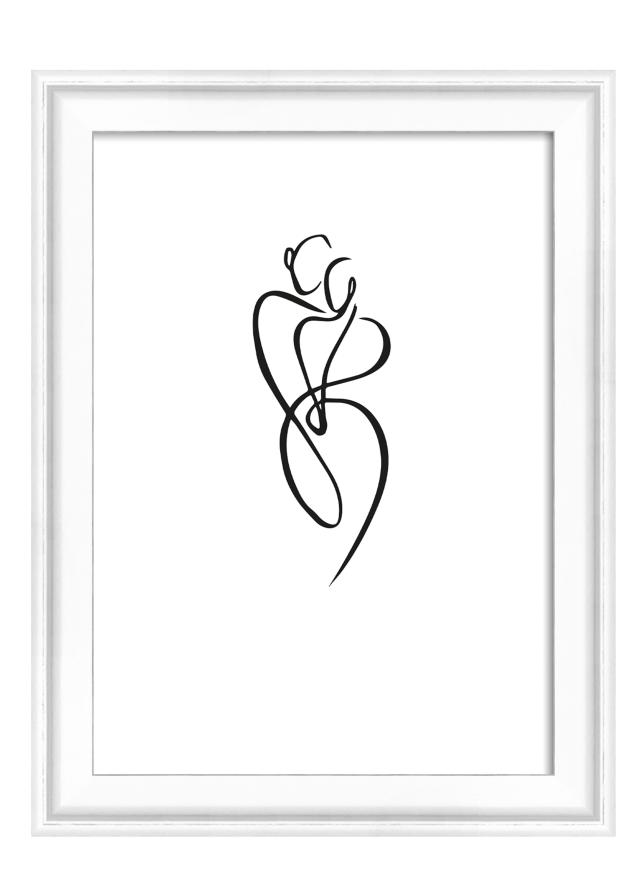 Ram Silhouette Vit 10x15 cm