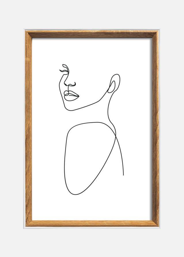 Ram Silhouette Valnöt 20x30 cm