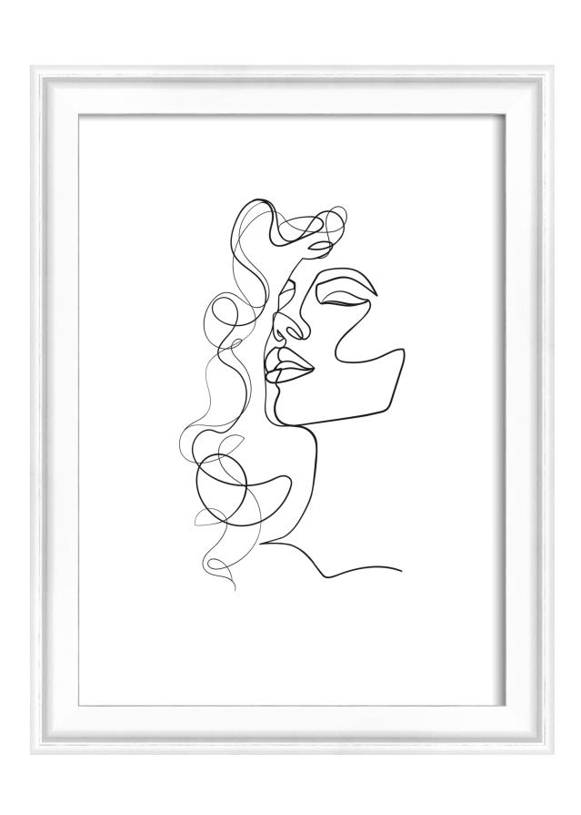 Ram Silhouette Vit 13x18 cm